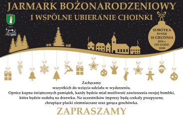 Jarmark Bożonarodzeniowy – 10.12.2016 godz. 10:00 Rynek w Sobótce – film i zdjęcia