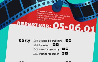 Repertuar kina „Ślęża” w RCKS na nadchodzący weekend
