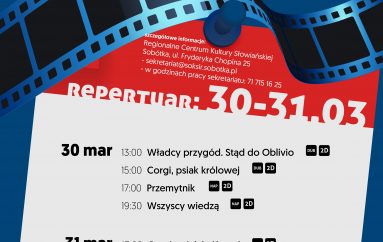 Repertuar Kina “Ślęża” w RCKS: 30-31 III 2019