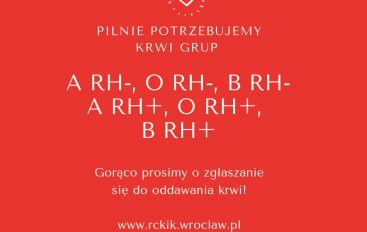 PILNIE POTRZEBNA KREW!
