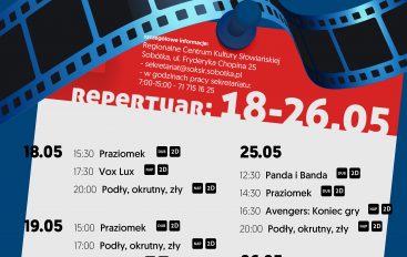 Repertuar Kina „Ślęża” w RCKS na weekend: 18-19 i 25-26 V 2019
