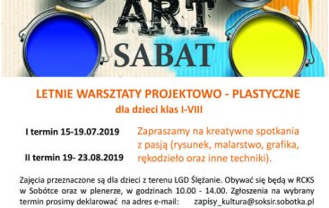 LETNIE WARSZTATY PROJEKTOWO-PLASTYCZNE ORAZ MISTRZOWSKIE WARSZTATY WOKALNO-SCENICZNE