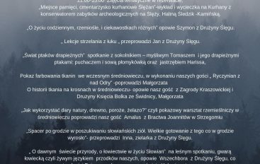 Z życia Słowian w grodzie w Będkowicach – rekonstrukcja historyczna i warsztaty edukacyjne