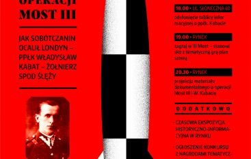 75. Rocznica Operacji Most III – jak sobótczanin ocalił Londyn. Wieczór historyczny
