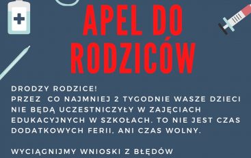 APEL DO DZIECI I RODZICÓW