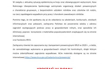 KOMUNIKAT KRUS DLA ROLNIKÓW