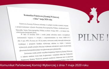 Komunikat Państwowej Komisji Wyborczej z dnia 7 maja 2020 roku