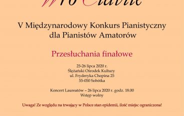 WroClavile – V Międzynarodowy Konkurs Pianistyczny dla Pianistów Amatorów. Koncert Laureatów w RCKS