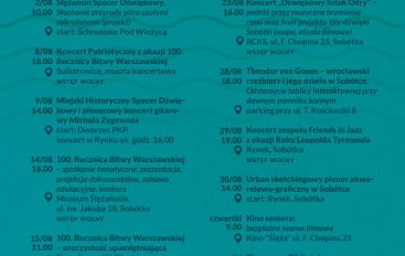 Lato z kulturą. Ramówka sierpniowa