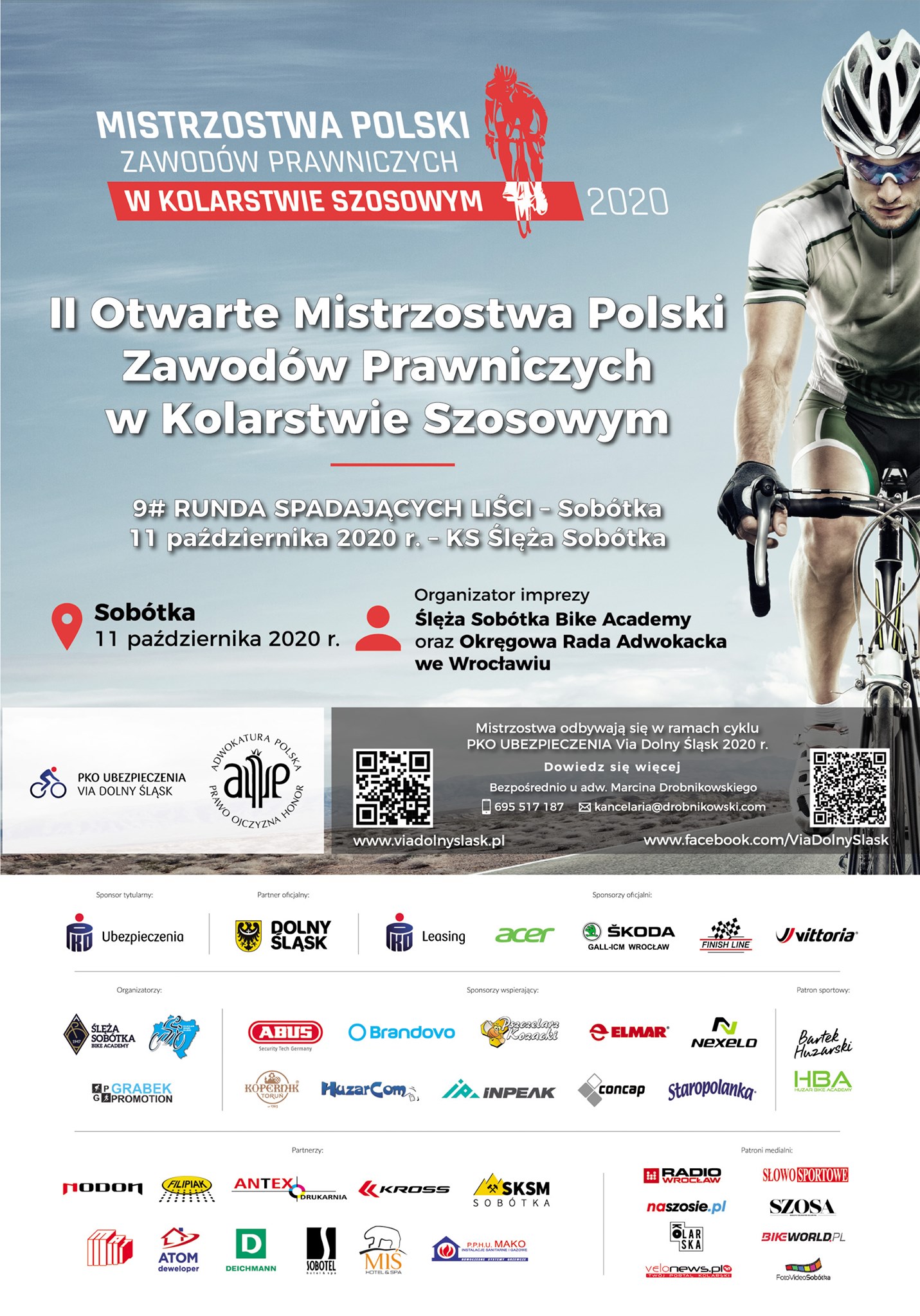 Plakat - II Otwarte Mistrzostwa Polski Zawodów Prawniczych w Kolarstwie Szosowym