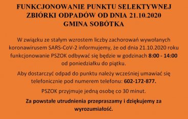 Zmiany w funkcjonowaniu PSZOK