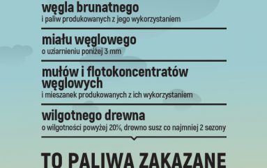 Przypominamy o zakazie spalania odpadów w domowych piecach oraz o zapisach uchwały antysmogowej!