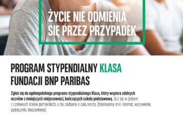 Program Stypendialny Klasa – Fundacji BNP Paribas