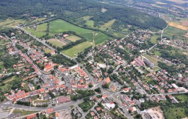 Najbardziej malowniczy odcinek linii kolejowej nr 285 Gminy Sobótka z lotu ptaka