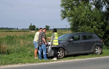 Remont wału przeciwpowodziowego na rzece Czarna Woda w Rogowie Sobóckim