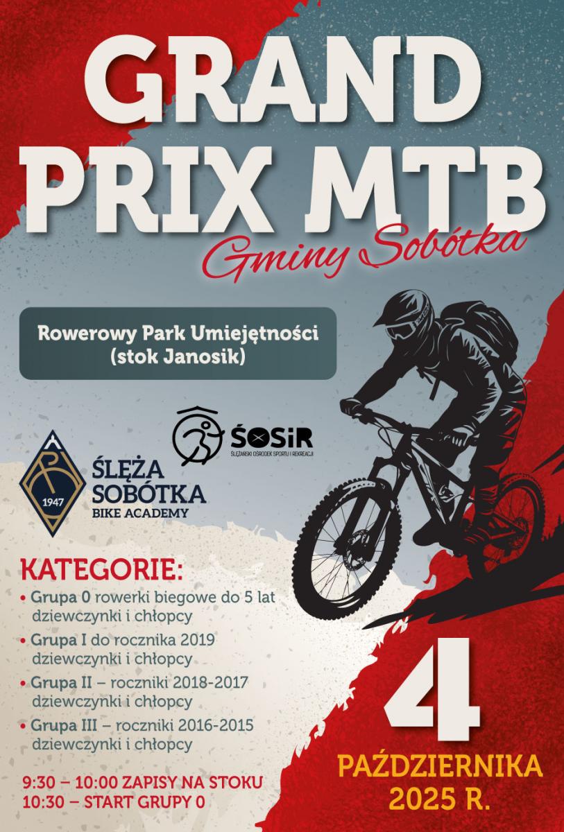 GRAND PRIX MTB Gminy Sobótka - Rowerowy Park Umiejętności (stok Janosik) 4.10.2025 r.