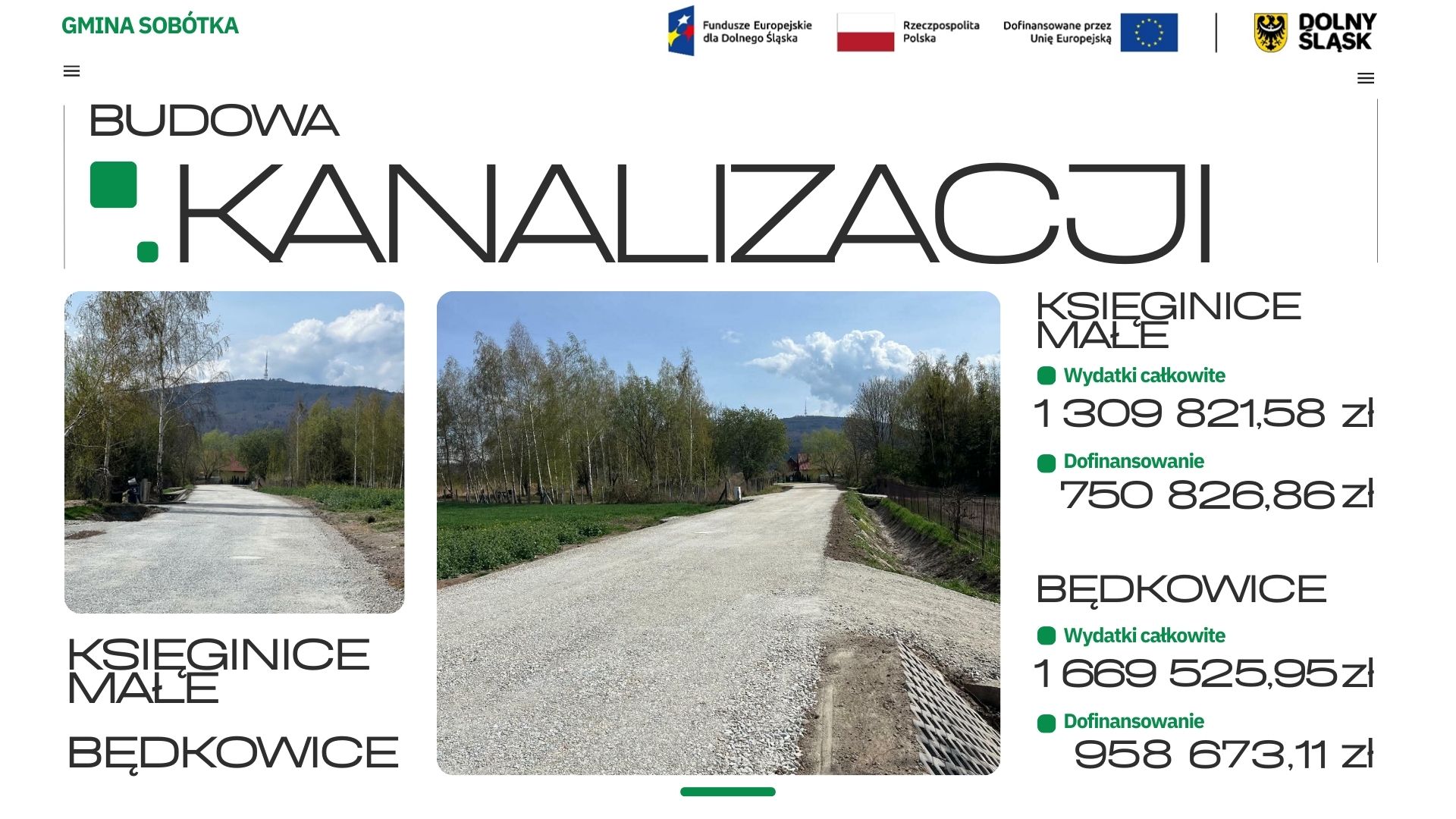 Budowa kanalizacji sanitarnej w Będkowicach i Księginicach Małych