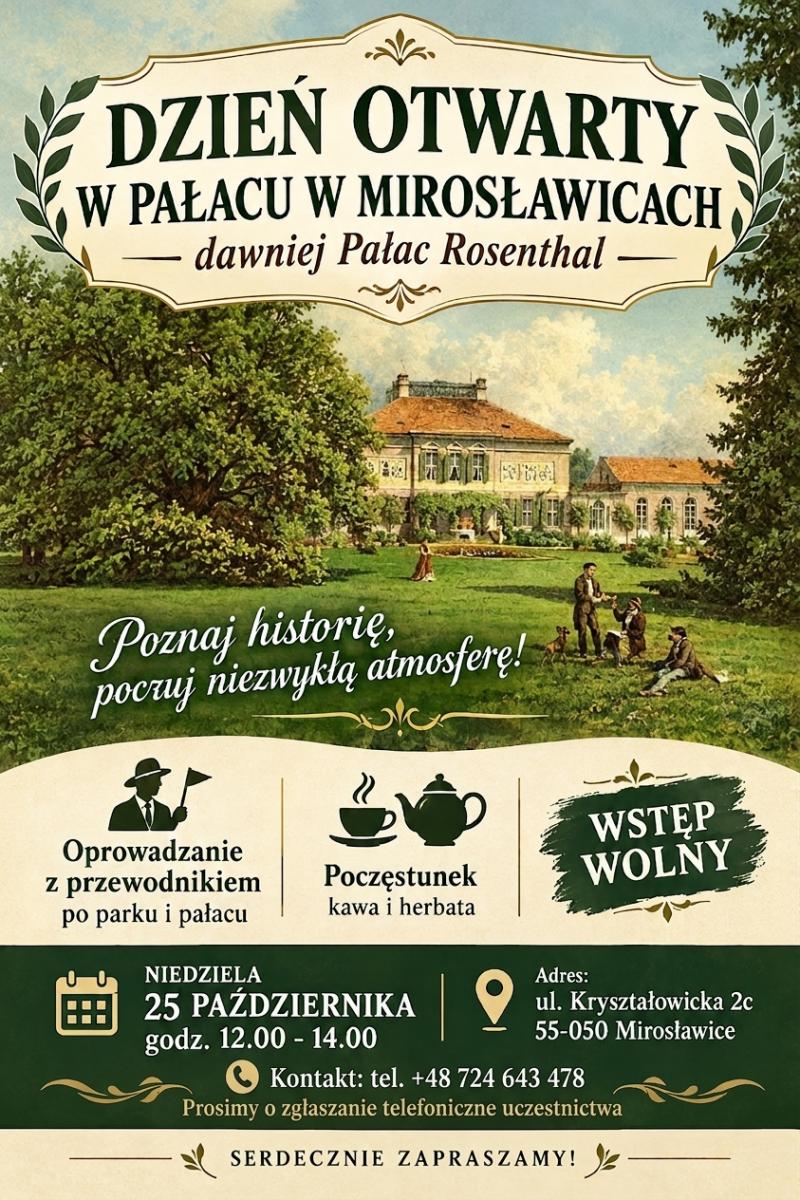 Dzień Otwarty w Pałacu w Mirosławicach!