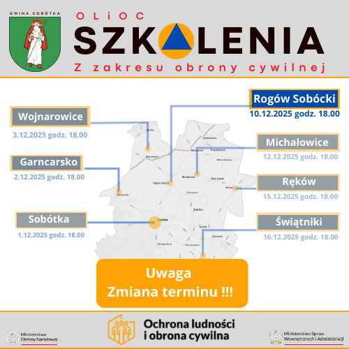 Rogów Sobócki – 10.12.2025r., godz. 18:00 Spotkanie informacyjne poświęcone bezpieczeństwu i obronie cywilnej