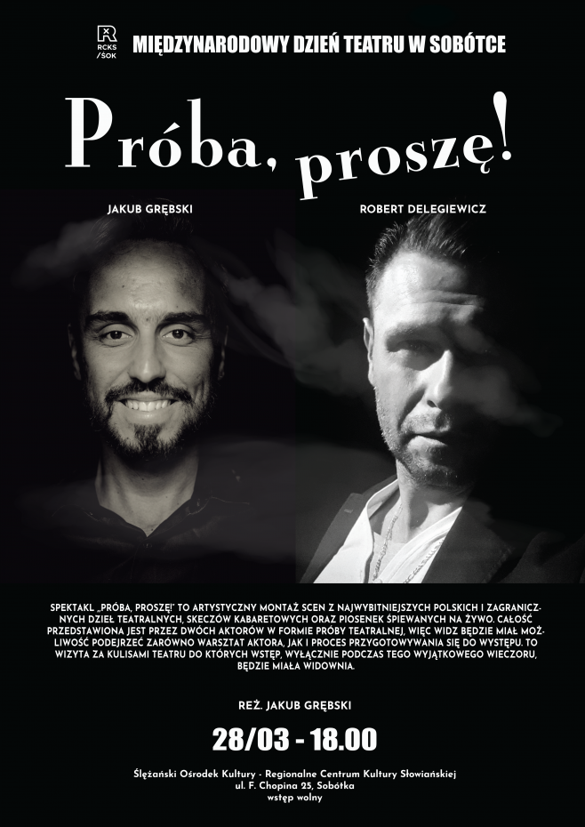 Spektakl „Próba, proszę!” - Międzynarodowy Dzień Teatru w Sobótce