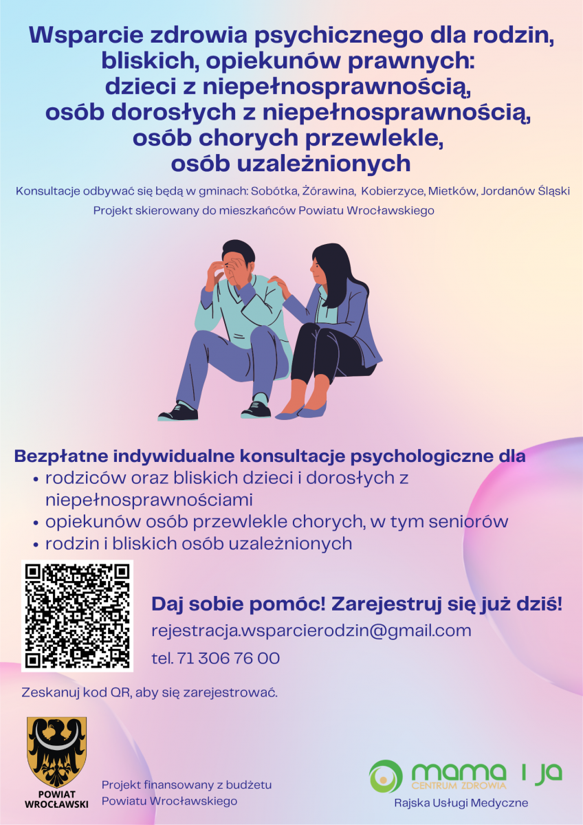 Bezpłatnym program wsparcia skierowany do mieszkańców powiatu wrocławskiego.
