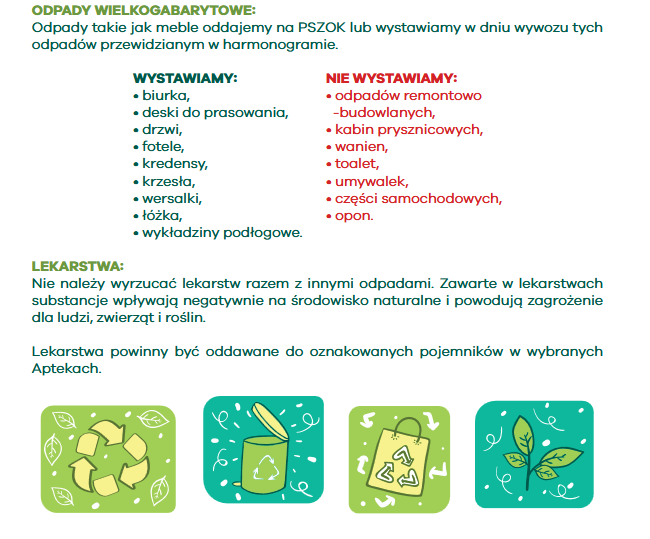 PRZYPOMINAMY O HARMONOGRAMACH ODBIORU ODPADÓW