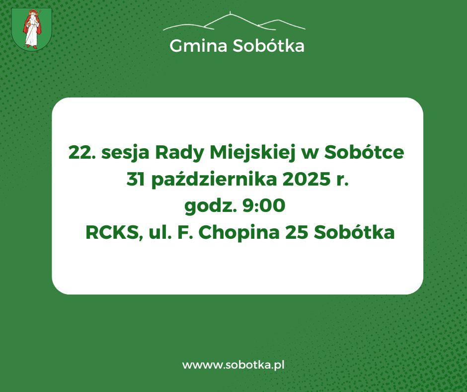 22. sesja Rady Miejskiej w Sobótce