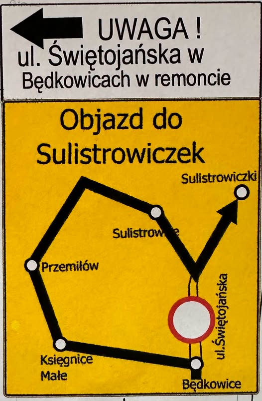 UWAGA! ZMIANA ORGANIZACJI RUCHU W BĘDKOWICACH