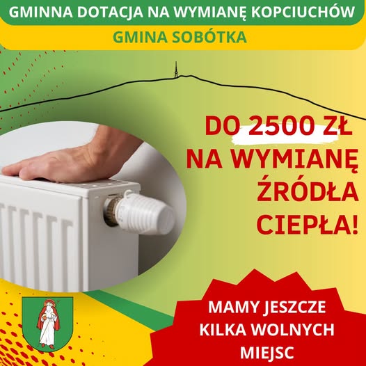 Trwa nabór wniosków o gminną dotację na wymianę źródła ciepła!