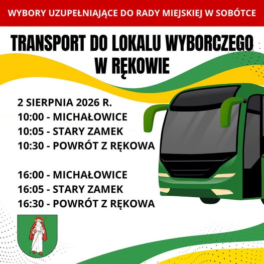 Bezpłatny transport do lokalu wyborczego w Rękowie