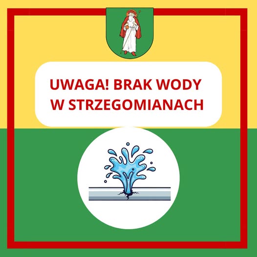 UWAGA! BRAK WODY W STRZEGOMIANACH