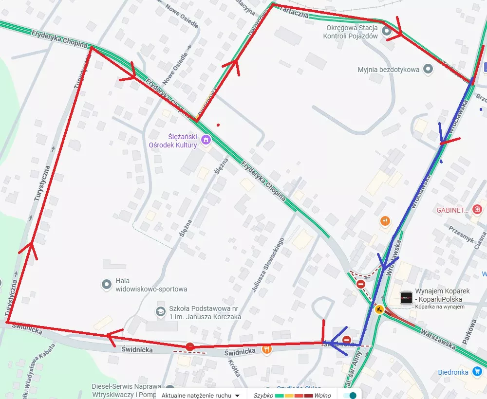 Komunikat w sprawie przystanków autobusowych w Sobótce podczas II etapu przebudowy skrzyżowania