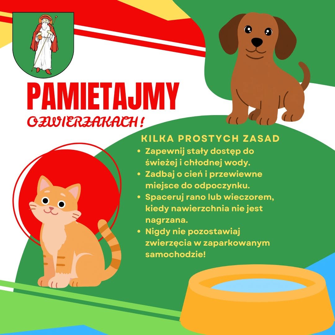 Uwaga na upały – pamiętajmy także o zwierzętach! Zwierzęta to odpowiedzialność!